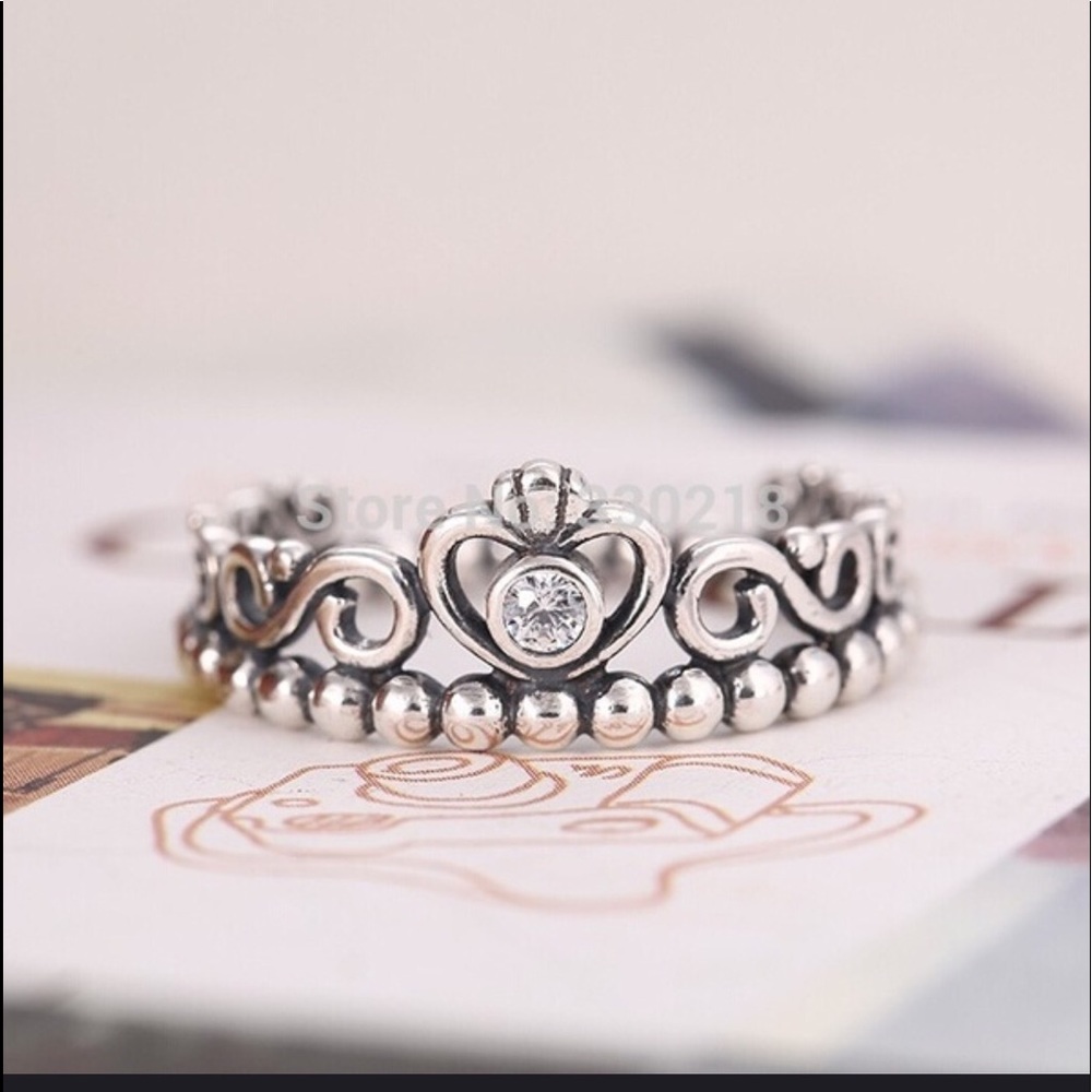 Sterling Silver Plated Princess Fashion Ring